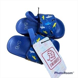 Swiggles Shark Print Sandals NWT 5/6 Blue Baby Boys